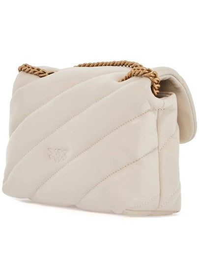 mini love puff quilted bag white silk chain shoulder - PINKO - BALAAN 2