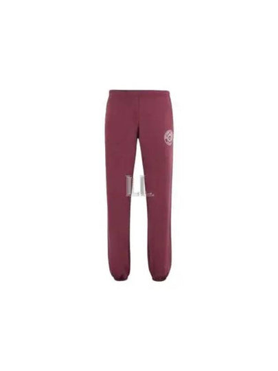 Connecticut Crest Logo Print Track Pants Red - SPORTY & RICH - BALAAN 2