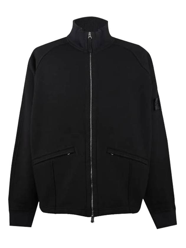 Shadow Project Wool Cotton Felpa Zip-Up Jacket Black - STONE ISLAND - BALAAN 1