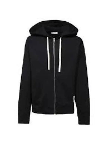 Women's Logo Cotton Zip Up Hoodie Black - JIL SANDER - BALAAN 1