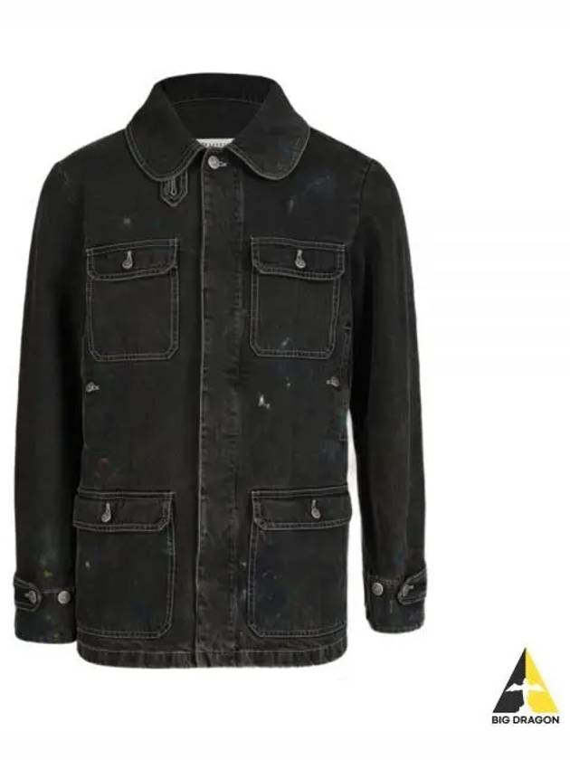 Painted Denim Jacket Black S51AM0475 S30842 - MAISON MARGIELA - BALAAN 1