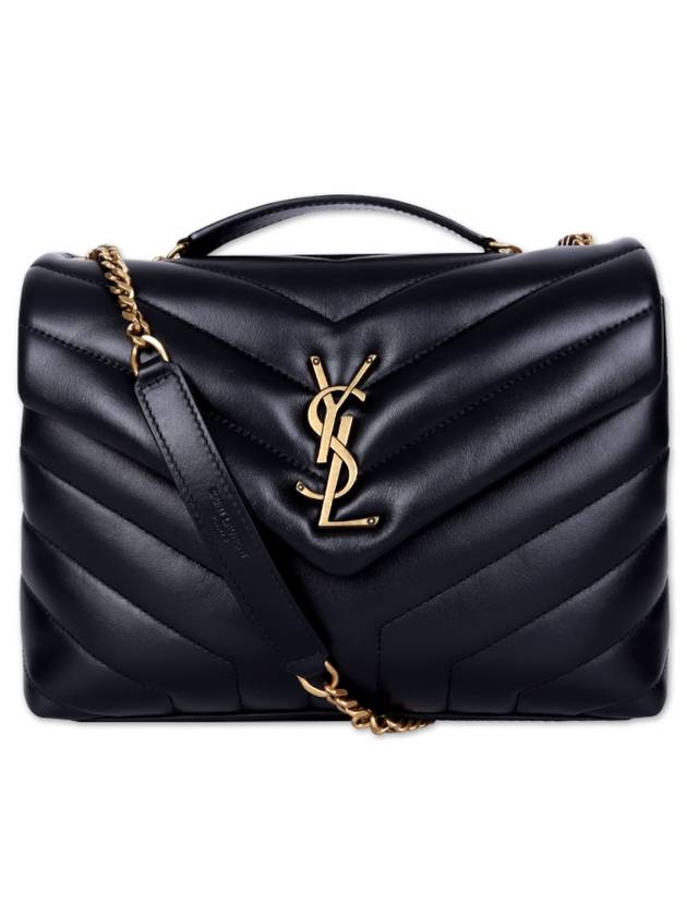 Loulou Quilting Small Chain Shoulder Bag Black - SAINT LAURENT - 1