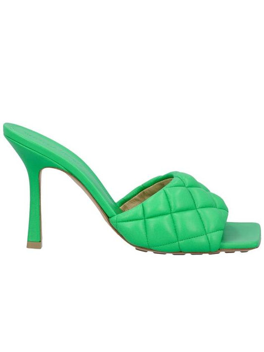 Quilted Sandals Heel Green - BOTTEGA VENETA - BALAAN 1