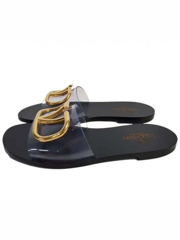 S0L42 ECG 0NO V logo sandals black - VALENTINO - BALAAN 2