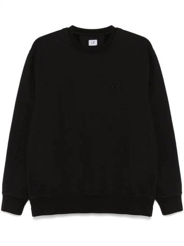 Embroidery Logo Sweatshirt Black - CP COMPANY - BALAAN 1