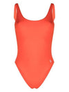 Carla SRC Logo Print One Piece Swimsuit Orange - SPORTY & RICH - BALAAN 1