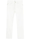 Women's Denim High Waist Cropped Jeans White - AMI - BALAAN 2