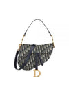 Saddle Oblique Jacquard Shoulder Bag Navy - DIOR - BALAAN 2