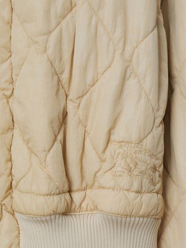 Quilted Bomber Jacket Ivory - BURBERRY - BALAAN 3