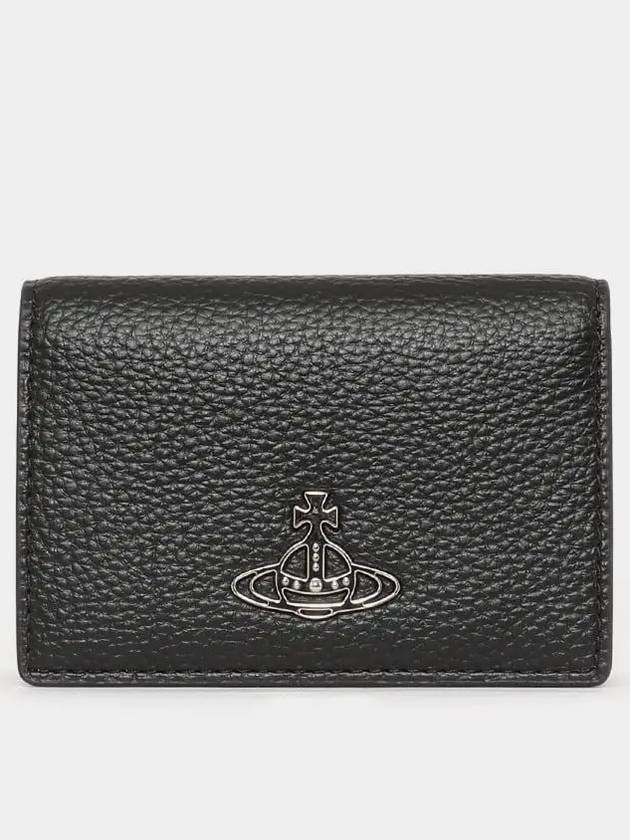 ORB Logo Half Wallet Black - VIVIENNE WESTWOOD - BALAAN 3