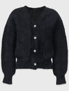 Women's Seraphic Angora Cardigan Black - MICANE - BALAAN 7