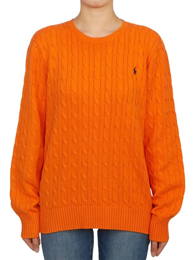 Kids cable knit 323702674058 ORANGE Adult wearable - POLO RALPH LAUREN - BALAAN 1