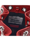 Chrissy Logo Small Leather Bucket Bag Red - VIVIENNE WESTWOOD - BALAAN.