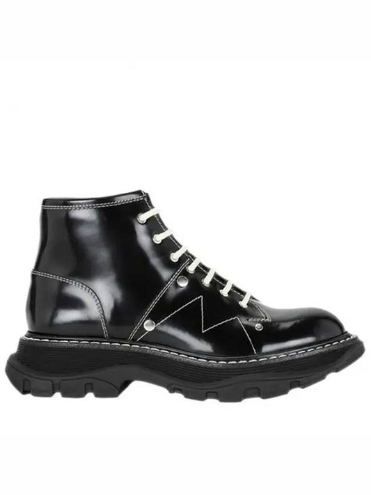 Tread Lace-Up  Worker Boots Black - ALEXANDER MCQUEEN - BALAAN 2