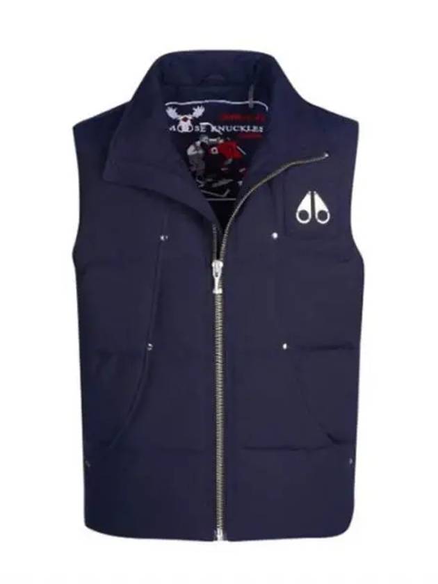 Logo Montreal Padded Vest Navy - MOOSE KNUCKLES - BALAAN 2