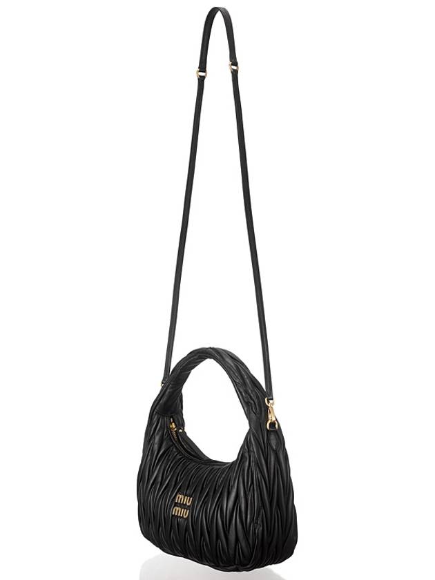 Wander Materasse Nappa Leather Shoulder Bag Black - MIU MIU - BALAAN 4