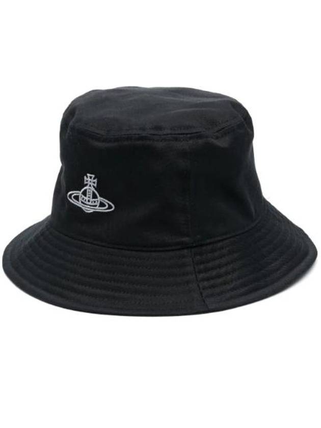 Logo Cotton Bucket Hat Black - VIVIENNE WESTWOOD - BALAAN 1