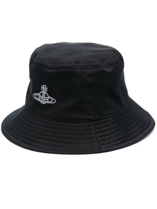 Logo Bucket Hat Black - VIVIENNE WESTWOOD - BALAAN.