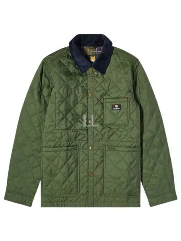 Kenning Quilting  Logo Patch Jacket Green - BARBOUR - BALAAN 2