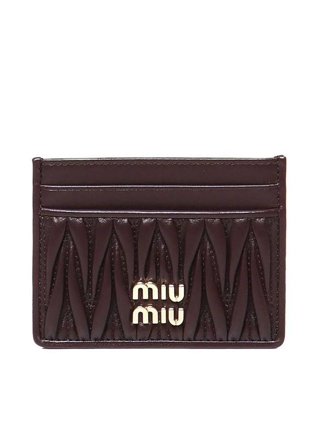 Materasse Nappa Leather Card Wallet Dark Brown - MIU MIU - BALAAN 2