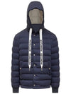 CIRON logo patch hood padded jacket navy 1A000 73 899RX 742 - MONCLER - BALAAN 1