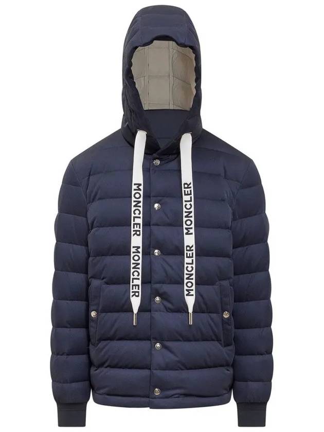 CIRON logo patch hood padded jacket navy 1A000 73 899RX 742 - MONCLER - BALAAN 1