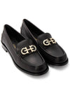 Women's Ofelia Gancini Ornament Loafer Black - SALVATORE FERRAGAMO - BALAAN 4