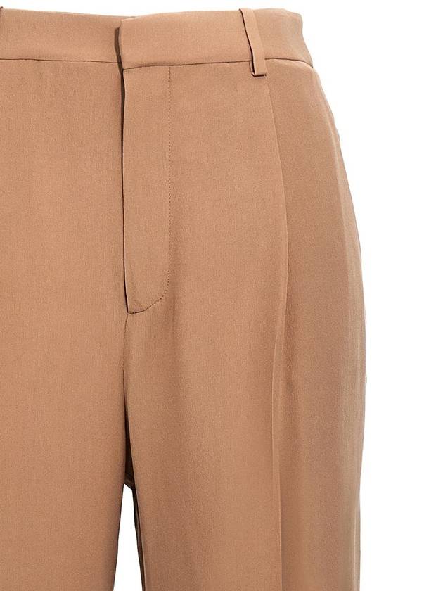 Saint Laurent Crepe Silk Pants - SAINT LAURENT - BALAAN 3