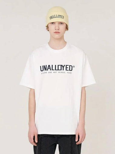 Logo Short Sleeve T-Shirt White - UNALLOYED - BALAAN 1