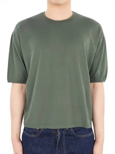 Mercerised Jersey Short Sleeve T-Shirt Green - LEMAIRE - BALAAN 2