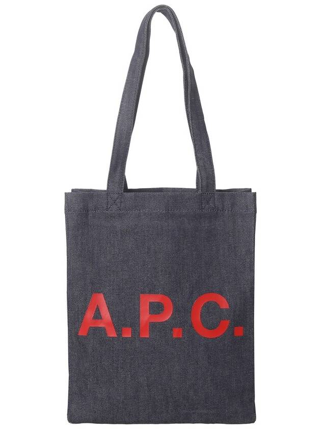 Bunny Logo Denim Tote Bag Dark Navy - A.P.C. - BALAAN 4