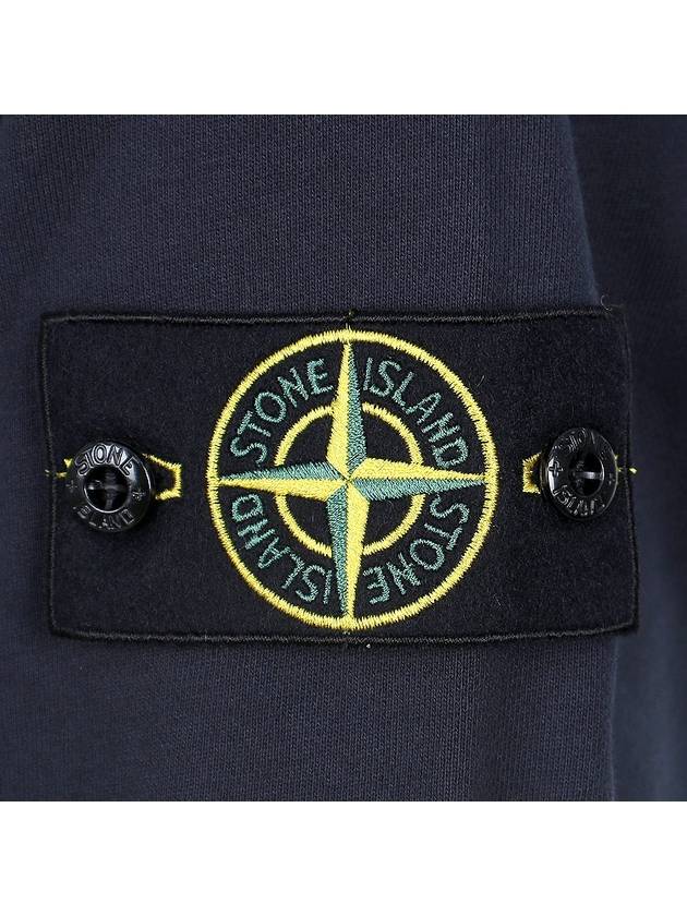 Wappen Patch Garment Dyed Sweatshirt Navy - STONE ISLAND - BALAAN 6