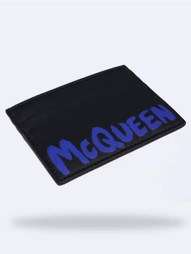 Graffiti Card Wallet Black - ALEXANDER MCQUEEN - BALAAN 5