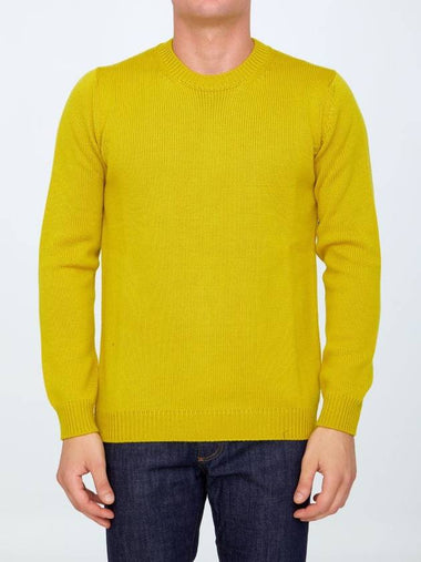 Yellow Merino Wool Sweater - ROBERTO COLLINA - BALAAN 1