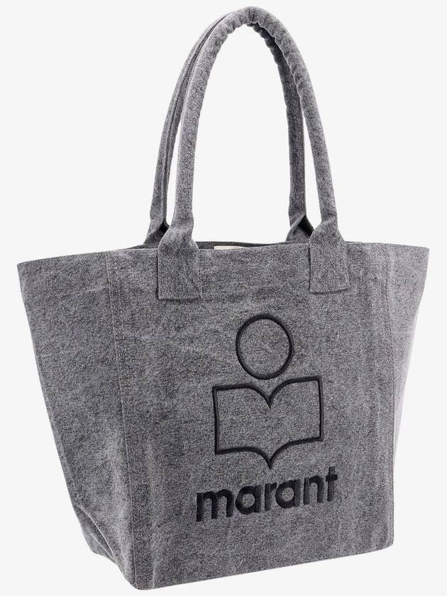 Yenky Embroidered Logo Small Tote Bag Grey - ISABEL MARANT - BALAAN 4