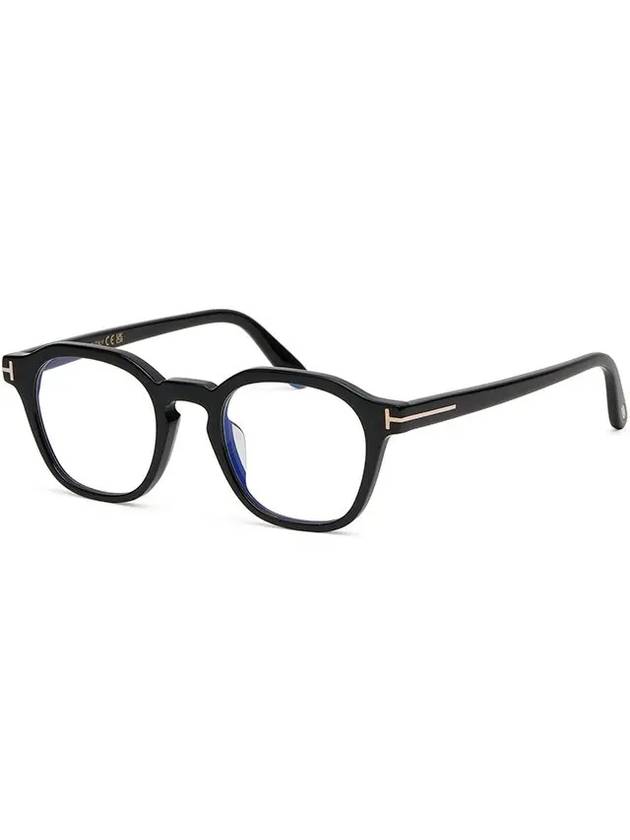 Blue light blocking glasses frame TF6013KB 001 square black horn rim Asian fit expert - TOM FORD - BALAAN 7