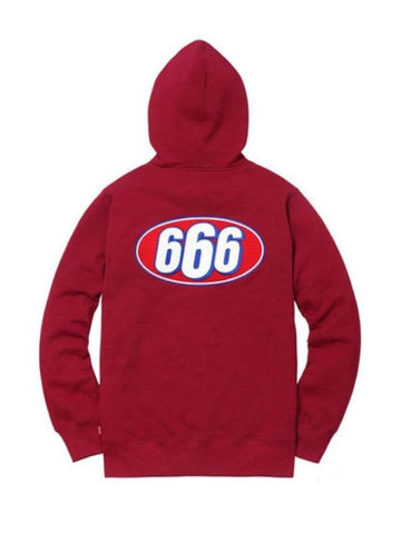 666 Zip Up Sweat Burgundy - SUPREME - BALAAN 1