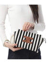 Thais Striped Pouch Bag Black White - CELINE - BALAAN 4