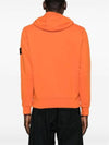 Logo Patch Drawstring Hoodie Orange - STONE ISLAND - BALAAN 4