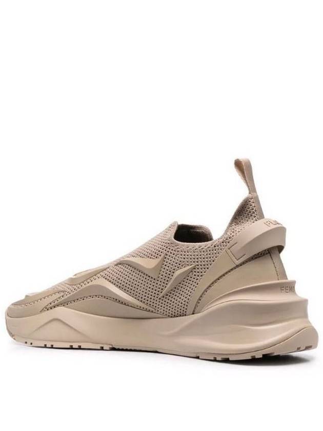 Flow Mesh Low Top Sneakers Beige - FENDI - BALAAN 3