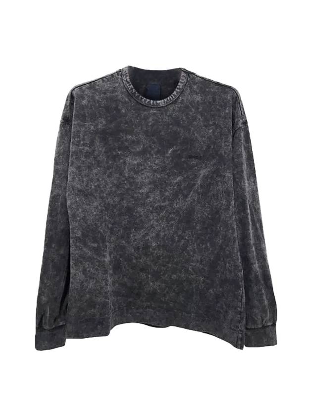 Cotton Garment Dyed Long Sleeve T-Shirt Grey - JUUN.J - BALAAN 1