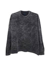 Cotton Garment Dying Long Sleeve T-Shirt Gray - JUUN.J - BALAAN 1