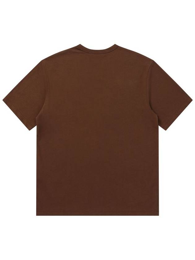 Flower Graphic Short Sleeve T-shirt Brown - SOLEW - BALAAN 3