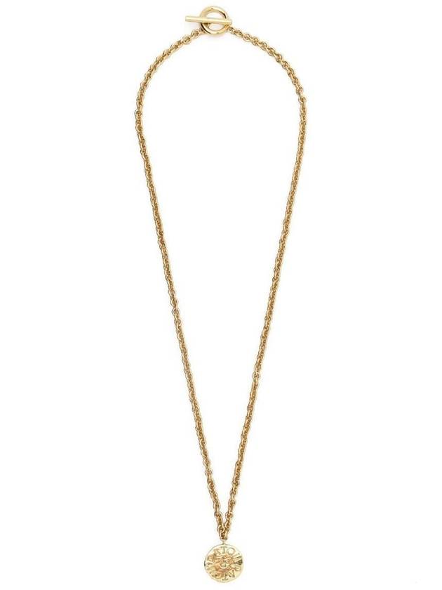 Patou Coin Pendant Gold-Plated Brass Necklace Accessories - PATOU - BALAAN 1