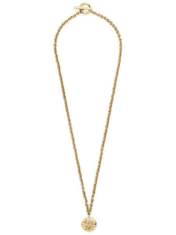 Patou Coin Pendant Gold-Plated Brass Necklace Accessories - PATOU - BALAAN 1