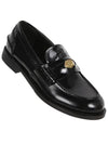 Brushed Leather Penny Loafers Black - MIU MIU - BALAAN 2