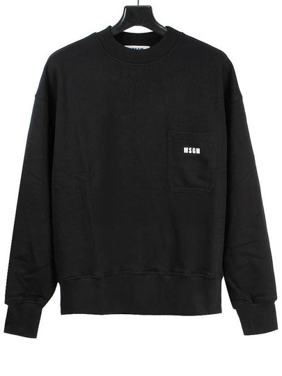 Micro Logo Pocket Sweatshirt Black - MSGM - BALAAN 2