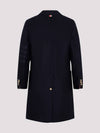 Flannel Sack 4 Bar Wool Cashmere Single Coat Navy - THOM BROWNE - BALAAN 4