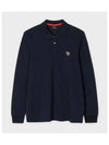 Zebra Patch Long Sleeve Polo Shirt Navy - PAUL SMITH - BALAAN 2