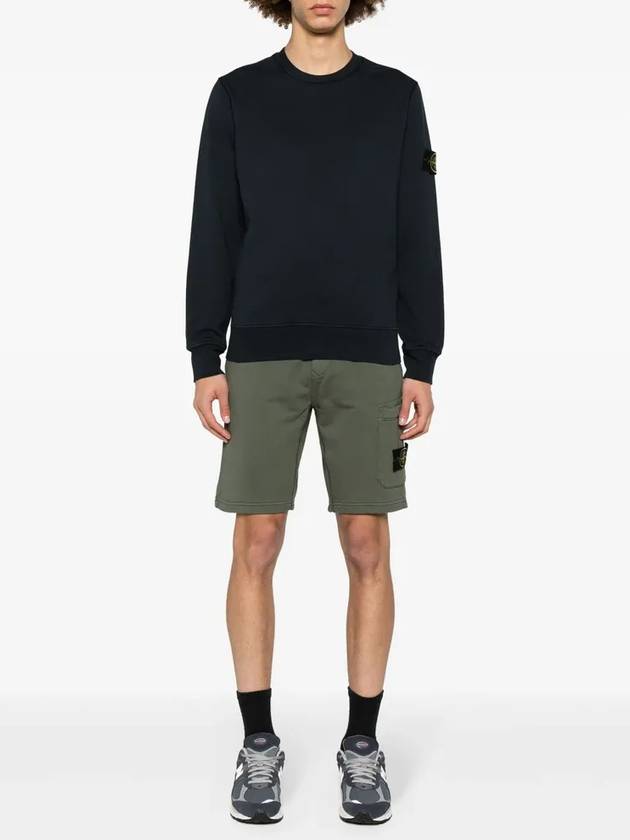 Wappen Patch Garment Dyed Sweatshirt Navy - STONE ISLAND - BALAAN 3